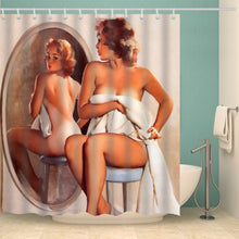 Load image into Gallery viewer, American Girl printed 3D Sexy Shower curtains with 12 hooks waterproof polyester fabric washable bathroom Bath Curtain