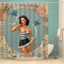 Load image into Gallery viewer, American Girl printed 3D Sexy Shower curtains with 12 hooks waterproof polyester fabric washable bathroom Bath Curtain