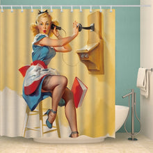 Load image into Gallery viewer, American Girl printed 3D Sexy Shower curtains with 12 hooks waterproof polyester fabric washable bathroom Bath Curtain