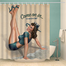 Load image into Gallery viewer, American Girl printed 3D Sexy Shower curtains with 12 hooks waterproof polyester fabric washable bathroom Bath Curtain