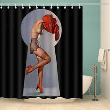 Load image into Gallery viewer, American Girl printed 3D Sexy Shower curtains with 12 hooks waterproof polyester fabric washable bathroom Bath Curtain