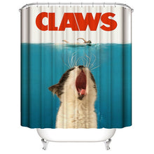 Load image into Gallery viewer, Funny Cat Take A Bath Printed 3d Bath Curtains Waterproof Polyester Fabric Washable Bathroom Shower Curtain Screen With Hooks