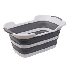 Load image into Gallery viewer, Silicone Foldable Baby Bathtub Non-Slip Foot Bath Bucket Folding Baby Tup Portable Pet Dog Cat Bathtub Bathroom Laundry Basket
