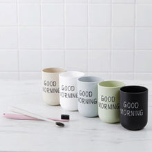 Load image into Gallery viewer, 1Pc 330ml Nordic Travel Good Morning Cup Eco-friendly PP Material Water Cups Toothbrush Holder Washing Tooth Mug Bathroom Sets