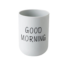 Load image into Gallery viewer, 1Pc 330ml Nordic Travel Good Morning Cup Eco-friendly PP Material Water Cups Toothbrush Holder Washing Tooth Mug Bathroom Sets