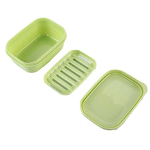 Load image into Gallery viewer, Double Layers Handmade Soap Box Travel Portable Lid Soap Box With Drain Layer Draining Holder Soap Dish Bathroom